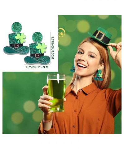 St Patrick's Day Earrings Green Acrylic Clover Earrings for Women Girls Cute St Patrick's Day Accessories ST.P-A $6.23 Earrings