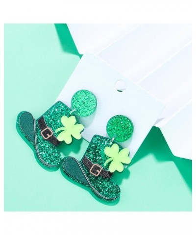 St Patrick's Day Earrings Green Acrylic Clover Earrings for Women Girls Cute St Patrick's Day Accessories ST.P-A $6.23 Earrings