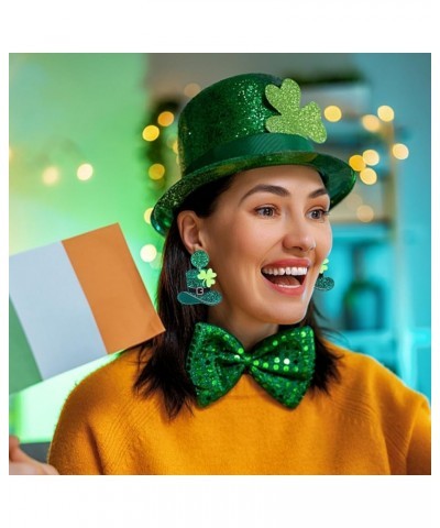 St Patrick's Day Earrings Green Acrylic Clover Earrings for Women Girls Cute St Patrick's Day Accessories ST.P-A $6.23 Earrings