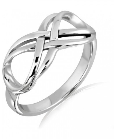 WithLoveSilver 925 Sterling Silver Celtic Double lines Infinity Ring $16.80 Rings