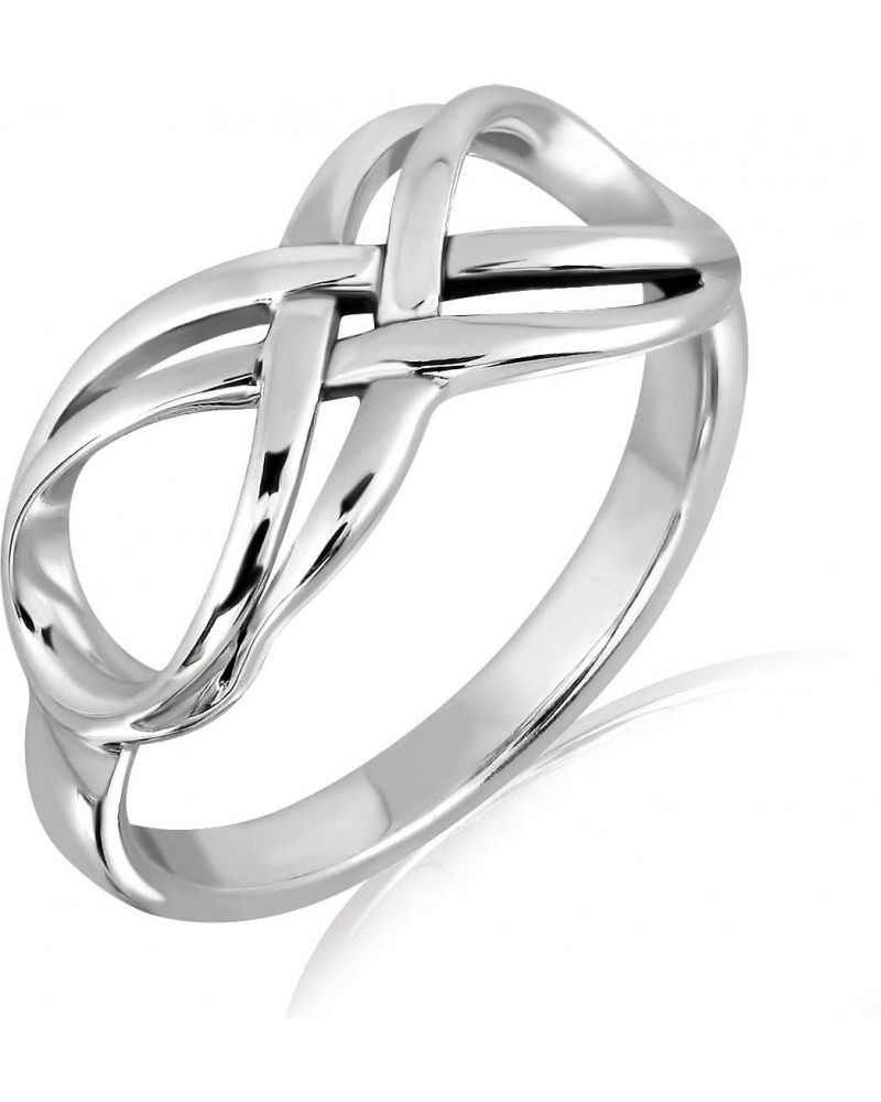 WithLoveSilver 925 Sterling Silver Celtic Double lines Infinity Ring $16.80 Rings