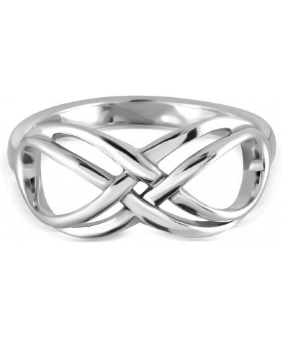 WithLoveSilver 925 Sterling Silver Celtic Double lines Infinity Ring $16.80 Rings