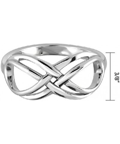 WithLoveSilver 925 Sterling Silver Celtic Double lines Infinity Ring $16.80 Rings