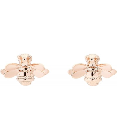 London Beelii Double Bee Stud Earrings for Women Rose Gold Tone $27.00 Earrings