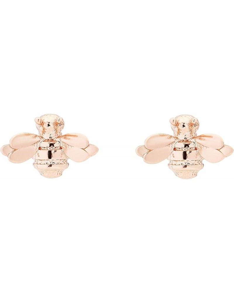 London Beelii Double Bee Stud Earrings for Women Rose Gold Tone $27.00 Earrings