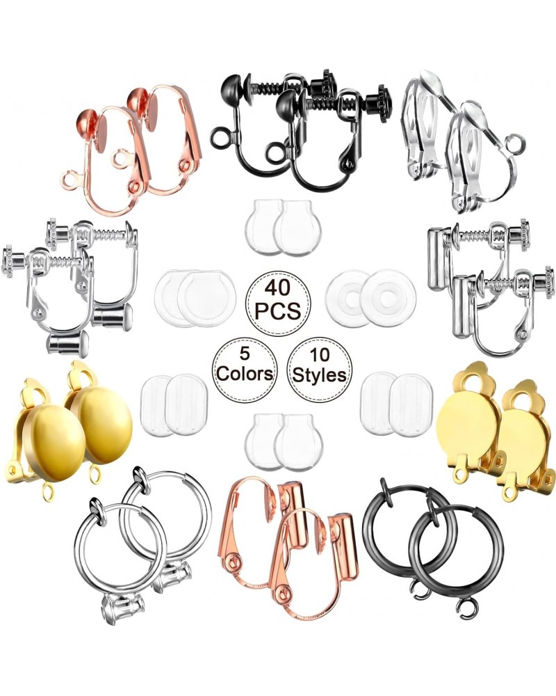 10 Pairs Earring Converters Pierced to Clip Pierced Earring Converters to Clip on Pierced to Clip Earring Converter Clips Rar...