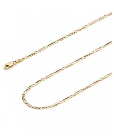 14K Solid Gold Light Figaro Chains (Select Options) 24 Inches Yellow Gold $253.75 Necklaces