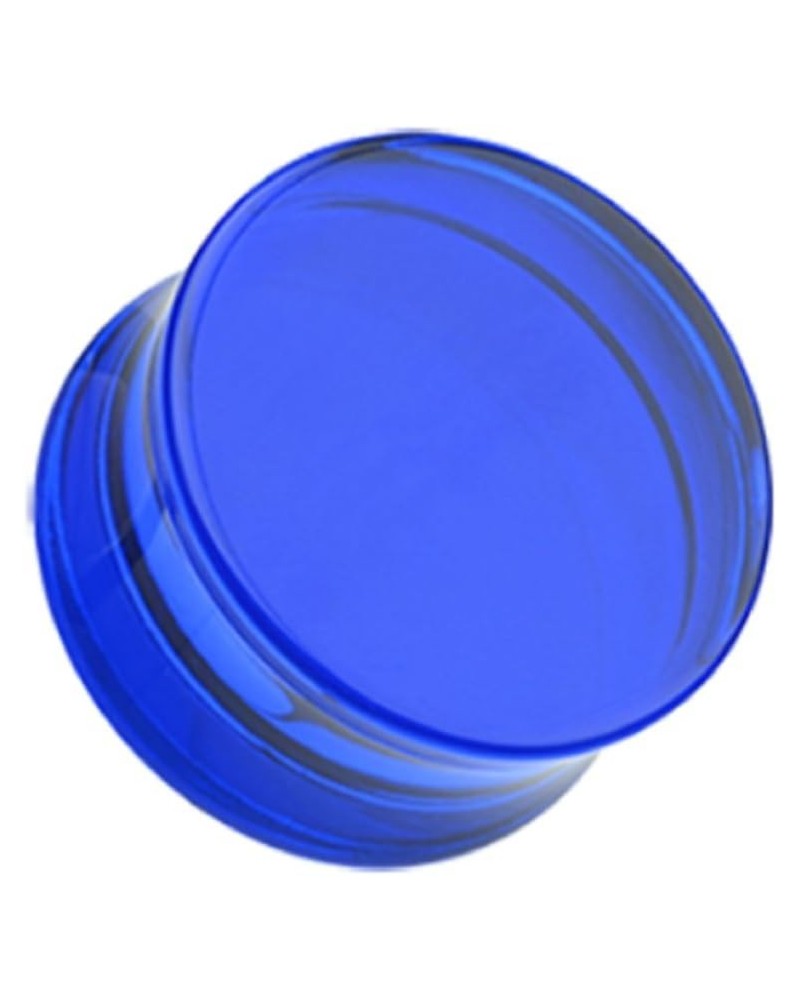 Basic Acrylic Double Flared Ear Gauge Plug (Sold by Pair) 9/16", Blue $8.50 Body Jewelry