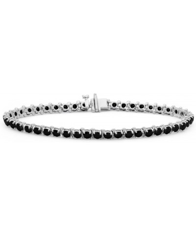 Diamond Tennis Bracelets for Women – 8 Carat Black Diamond Sterling Silver Bracelet – Hypoallergenic Diamond Tennis Bracelet ...