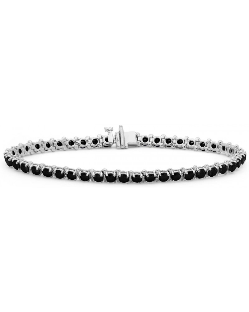 Diamond Tennis Bracelets for Women – 8 Carat Black Diamond Sterling Silver Bracelet – Hypoallergenic Diamond Tennis Bracelet ...