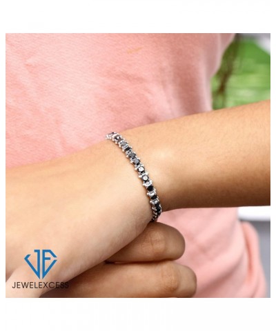 Diamond Tennis Bracelets for Women – 8 Carat Black Diamond Sterling Silver Bracelet – Hypoallergenic Diamond Tennis Bracelet ...