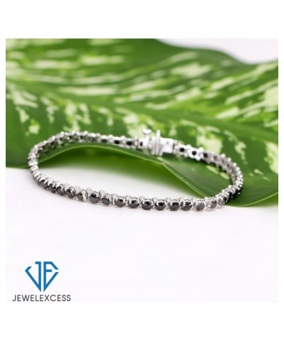 Diamond Tennis Bracelets for Women – 8 Carat Black Diamond Sterling Silver Bracelet – Hypoallergenic Diamond Tennis Bracelet ...