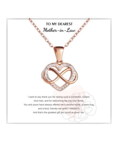 Dainty Infinity Heart Necklaces For Women, Necklace Gifts For Mom From Daughter, Heart Pendant Necklace Mothers Day Gifts Mom...