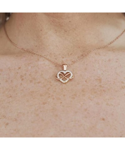 Dainty Infinity Heart Necklaces For Women, Necklace Gifts For Mom From Daughter, Heart Pendant Necklace Mothers Day Gifts Mom...