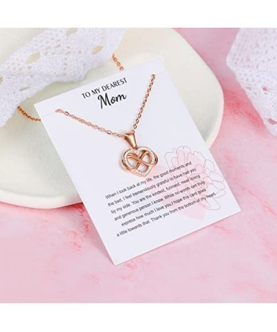 Dainty Infinity Heart Necklaces For Women, Necklace Gifts For Mom From Daughter, Heart Pendant Necklace Mothers Day Gifts Mom...