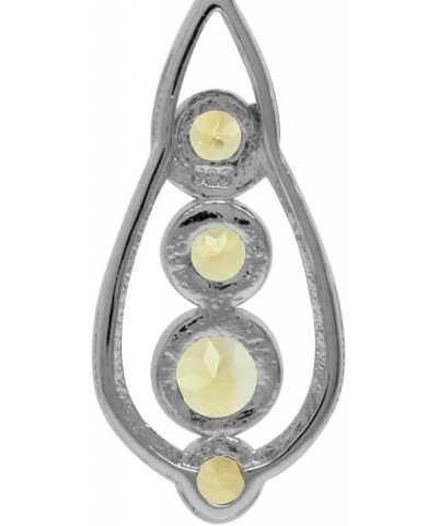 Gemstone 925 Sterling Silver White Gold Plated Journey Leverback Dangle Earrings Citrine $22.41 Earrings