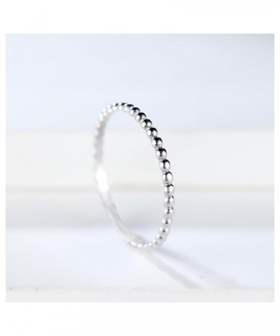 S925 Sterling Silver Rings for Women Stackable Thin Ring Sterling Silver Mother's Day Jewelry Gifts 10 Silver $9.89 Rings