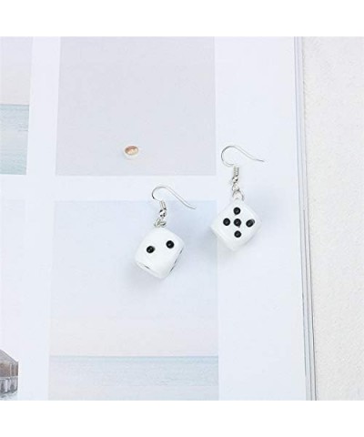 3 Pairs 3D Dice Dangle Earrings Funny Punk Cubic Dice rop Earrings Night Club Party Jewelry A $8.11 Earrings