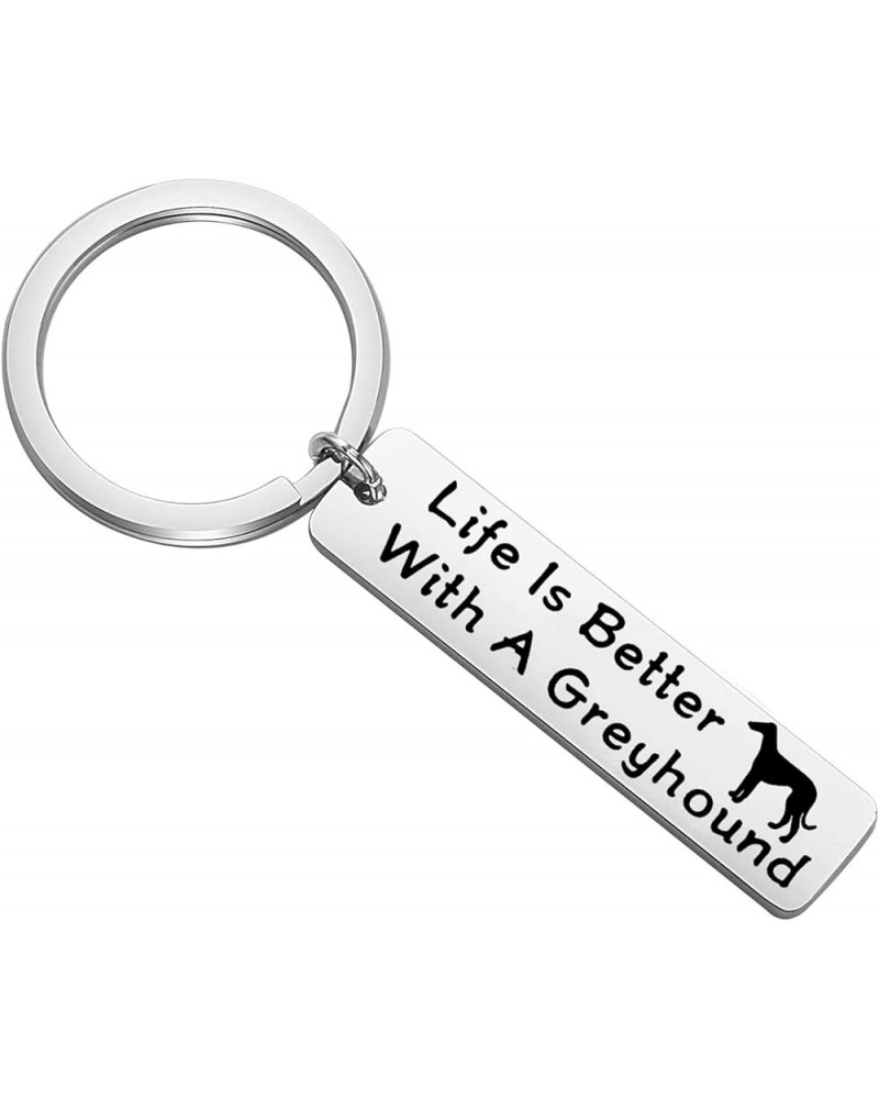 Dog Lover Gifts Life Is Better with A French/Bulldog/Pitbull/Dachshund/Beagle Keychain Dog Owner Gifts Greyhound $9.90 Pendants