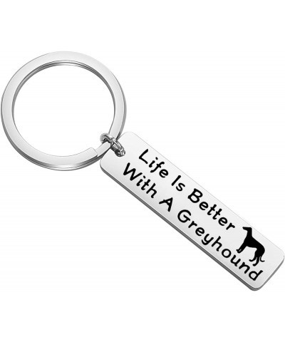 Dog Lover Gifts Life Is Better with A French/Bulldog/Pitbull/Dachshund/Beagle Keychain Dog Owner Gifts Greyhound $9.90 Pendants