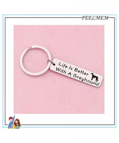 Dog Lover Gifts Life Is Better with A French/Bulldog/Pitbull/Dachshund/Beagle Keychain Dog Owner Gifts Greyhound $9.90 Pendants