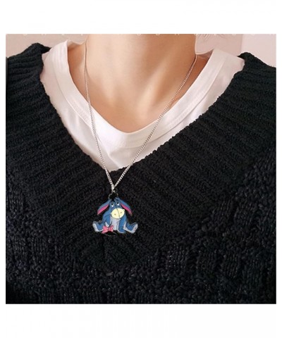 Cartoon Winni Pooh Eeyor Necklace, Zinc Alloy Pendants Gifts for Women, Men, Girls and Boys 1 $8.50 Necklaces