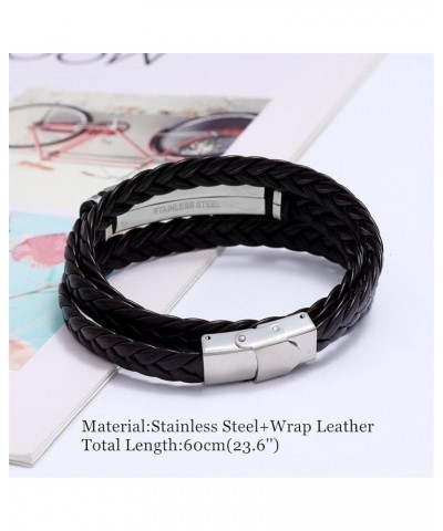 Dainty Black Names of God YHWH Tetragrammaton Leather Bracelet for Israel Christian Hebrew Bible Lord Jehovah Protection Bang...