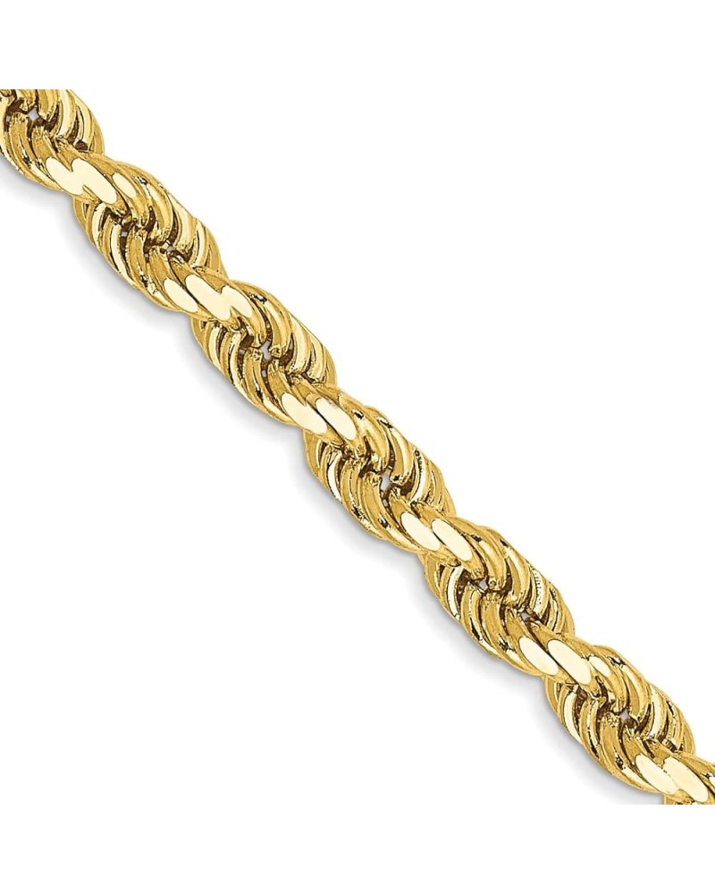 10k Yellow Gold 3.5mm Semi-solid Diamond Cut Rope Chain -16.0" 18.0" 20.0" 22.0" 24.0 18.0 Inches $150.04 Necklaces