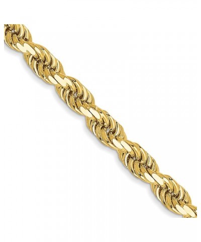 10k Yellow Gold 3.5mm Semi-solid Diamond Cut Rope Chain -16.0" 18.0" 20.0" 22.0" 24.0 18.0 Inches $150.04 Necklaces