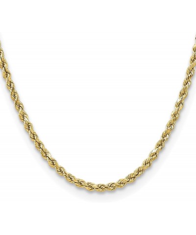 10k Yellow Gold 3.5mm Semi-solid Diamond Cut Rope Chain -16.0" 18.0" 20.0" 22.0" 24.0 18.0 Inches $150.04 Necklaces