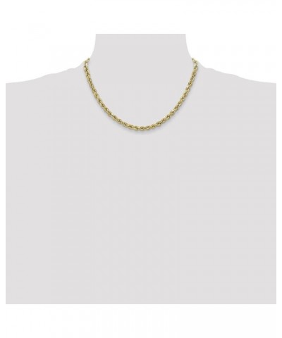 10k Yellow Gold 3.5mm Semi-solid Diamond Cut Rope Chain -16.0" 18.0" 20.0" 22.0" 24.0 18.0 Inches $150.04 Necklaces