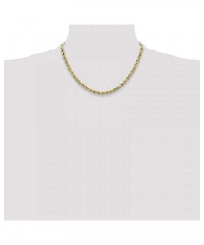 10k Yellow Gold 3.5mm Semi-solid Diamond Cut Rope Chain -16.0" 18.0" 20.0" 22.0" 24.0 18.0 Inches $150.04 Necklaces