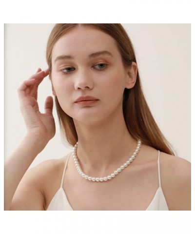 Pearl Necklace for Women Hypoallergenic Durable Pearl Jewelry Gift for Women Girls Style 4 $8.99 Necklaces