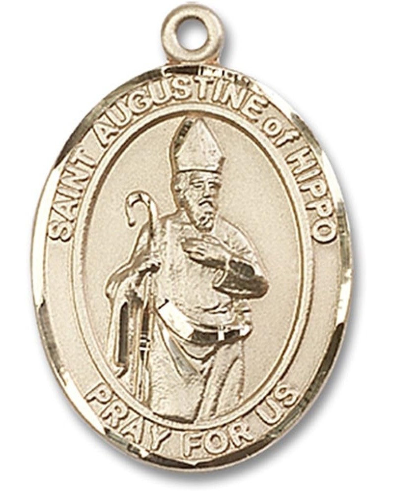 14 Karat Gold Catholic Patron Saint Medal Pendant, 1 Inch Saint Augustine of Hippo $568.63 Necklaces