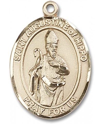 14 Karat Gold Catholic Patron Saint Medal Pendant, 1 Inch Saint Augustine of Hippo $568.63 Necklaces