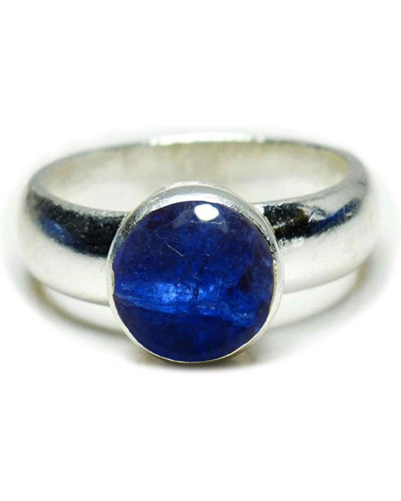 Choose Your Genuine Gemstone Ring Round Shape 925 Sterling Silver Cabochon Birthstones Jewelry natural-cabochon iolite $13.50...