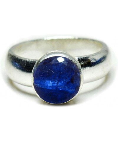 Choose Your Genuine Gemstone Ring Round Shape 925 Sterling Silver Cabochon Birthstones Jewelry natural-cabochon iolite $13.50...