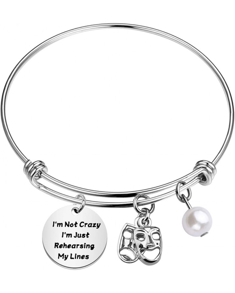 Theater Jewelry Comedy Tragedy Masks Charm Jewelry I'm Not Crazy I'm Just Rehearsing My Line Theater Bracelet Theater Gift fo...