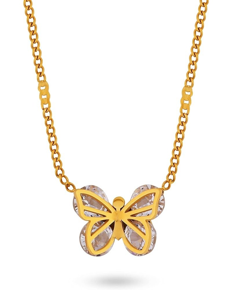 Simple Gold Plated Butterfly Pendant Choker Necklace for Women Girls, Accessories Gifts for Women Teen Girls Trendy Stuff 14 ...