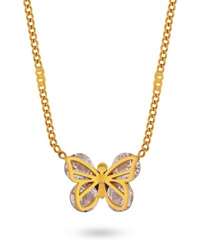 Simple Gold Plated Butterfly Pendant Choker Necklace for Women Girls, Accessories Gifts for Women Teen Girls Trendy Stuff 14 ...