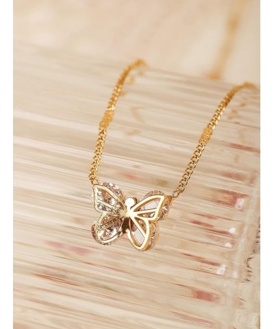 Simple Gold Plated Butterfly Pendant Choker Necklace for Women Girls, Accessories Gifts for Women Teen Girls Trendy Stuff 14 ...