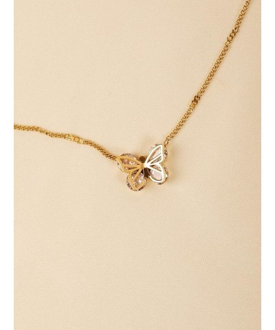 Simple Gold Plated Butterfly Pendant Choker Necklace for Women Girls, Accessories Gifts for Women Teen Girls Trendy Stuff 14 ...