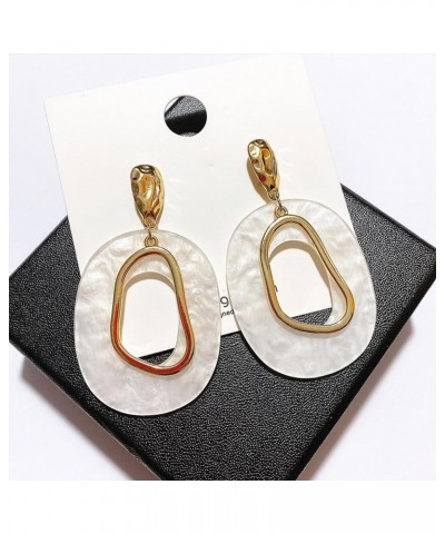 Acrylic Earrings Cute Statement Geometric Earrings Hoop Resin Acetate Dangle Earrings Fashion Jewelry For Women Girls golden ...