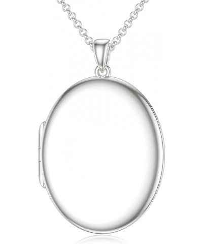 10K 14K 18K Solid White Gold/Silver Minimalist Style/Infinity Sunflower Heart/Oval Locket Necklace That Holds 1 or 2 Pictures...