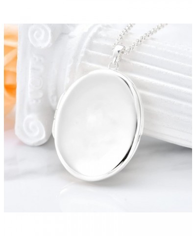 10K 14K 18K Solid White Gold/Silver Minimalist Style/Infinity Sunflower Heart/Oval Locket Necklace That Holds 1 or 2 Pictures...