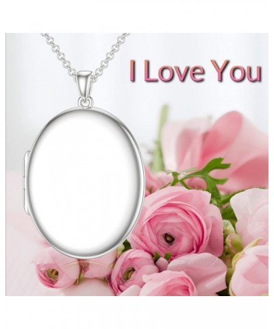 10K 14K 18K Solid White Gold/Silver Minimalist Style/Infinity Sunflower Heart/Oval Locket Necklace That Holds 1 or 2 Pictures...