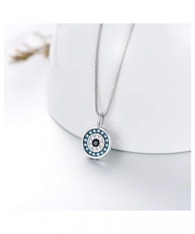 Evil Eye Pendant Necklace for Women 925 Sterling Silver Greek Protection Jewelry Amulet Gift for Girls Boys A $17.63 Necklaces