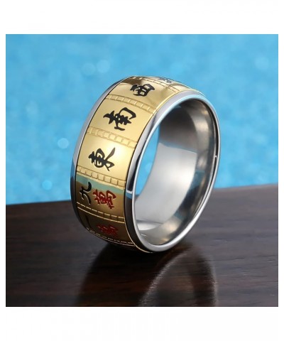 Mahjong Ring Spinner Ring Anxiety Rings 18K Gold Plated Stainless Steel Ring Minimalist Personalized Ring for Women Gold $7.7...