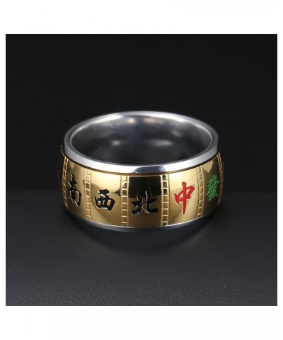 Mahjong Ring Spinner Ring Anxiety Rings 18K Gold Plated Stainless Steel Ring Minimalist Personalized Ring for Women Gold $7.7...