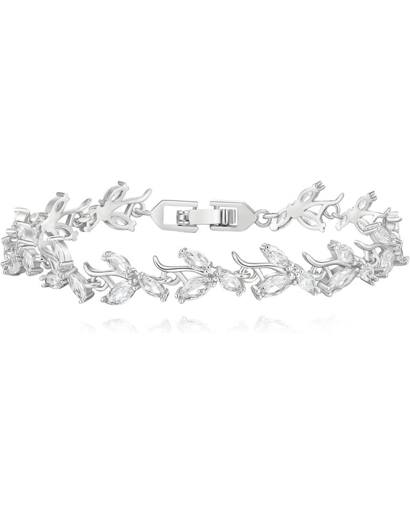 Marquise Cubic Zirconia Wedding Bridal & Prom Tennis Bracelets for Brides Bridesmaids,Tennis Bracelets Charm Jewelry Gifts fo...